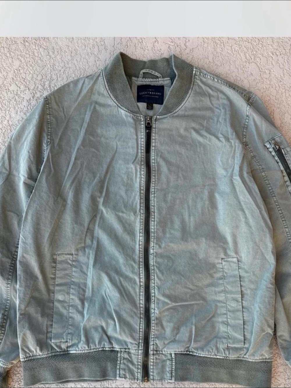 Lucky Brand Men's Sage Green Bomber Jacket